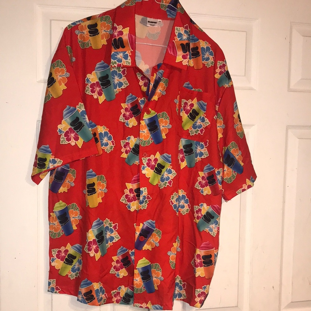 Men's NWOT Tropical Print Slurpee Shirt